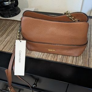 Cognac brown Crossbody Purse *New